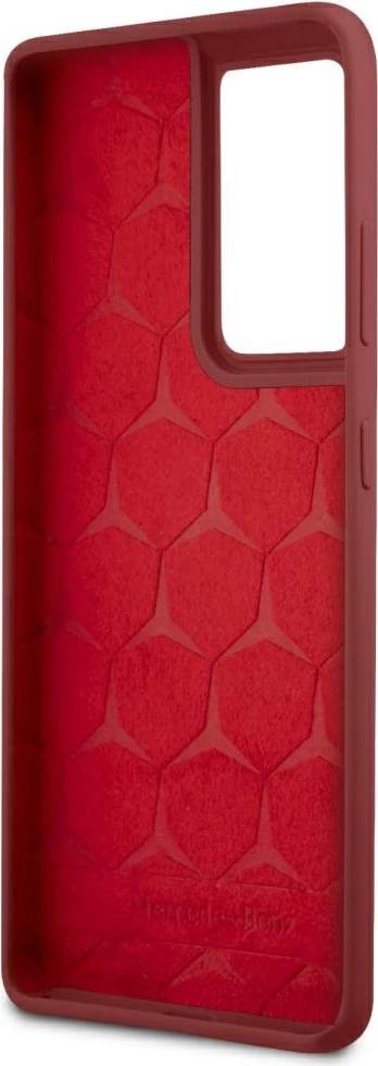 Mbështjellës Mercedes Silicone Line për Samsung Galaxy S21 Ultra, silikon/TPU, i kuq 7