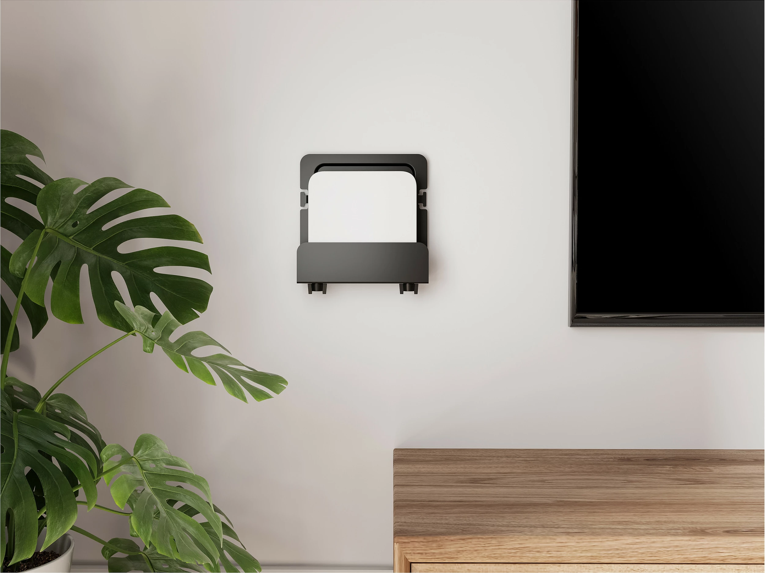 Mbajtëse muri për media player Equip Universal 25x39 mm, deri 1 kg, e zezë