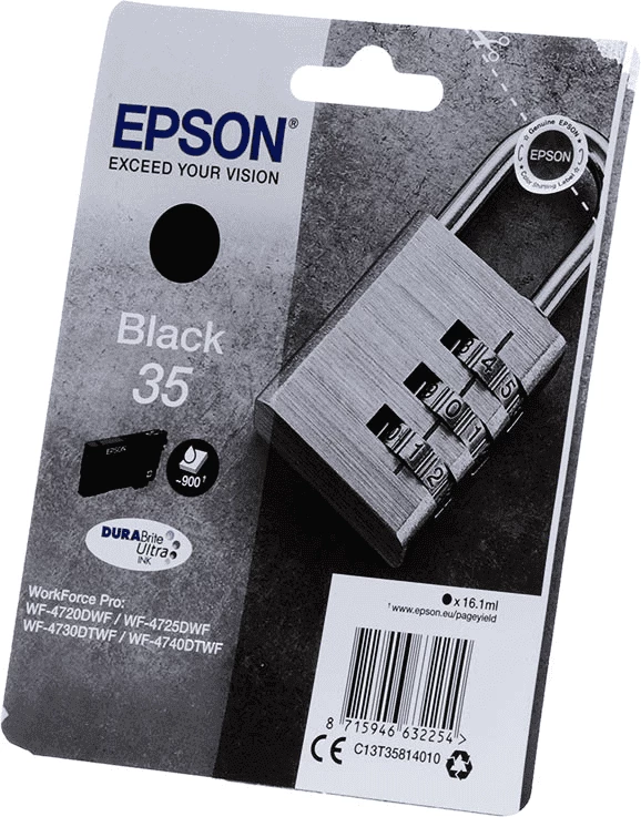 fishek boje, Epson, 35XL C13T35914010, 41.2 ml, rendiment 2600 faqe, madhësi XL, e zezë