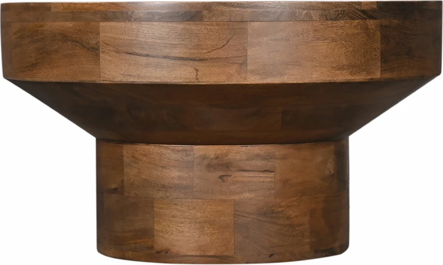 Tavolinë kafeje Dubai, dru mango, ngjyrë arre, 70x70x40 cm