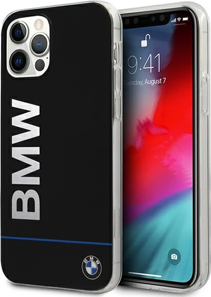 Mbështjellës BMW Signature Hardcase për iPhone 12 / 12 Pro 6.1", e zezë, në kuti