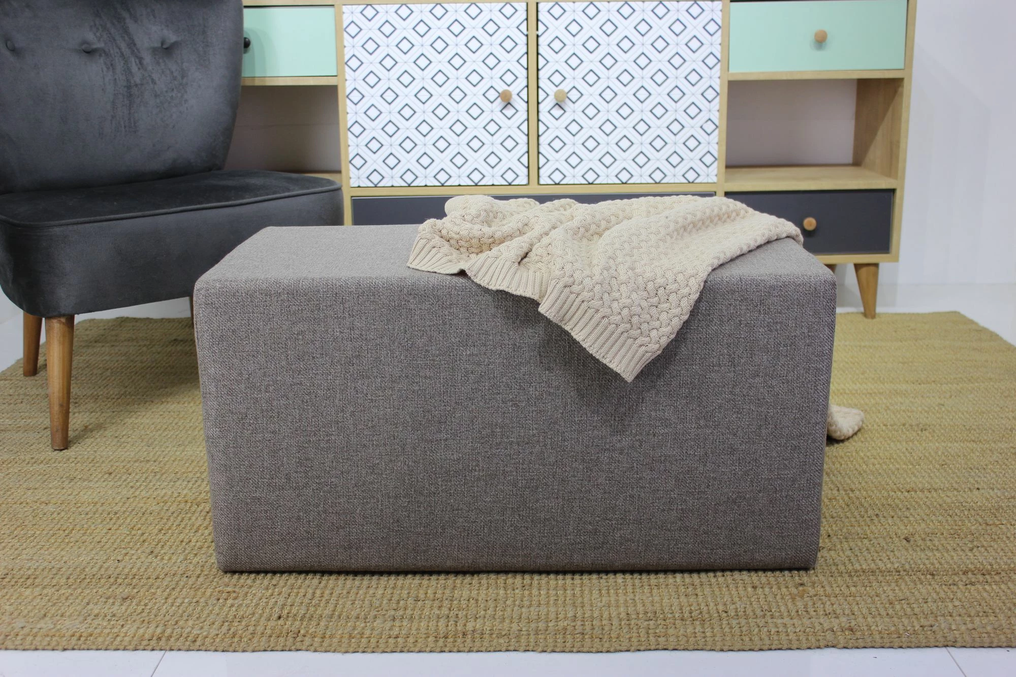 Puf i gjatë Tuffet Atelier del Sofa, ngjyrë kafe