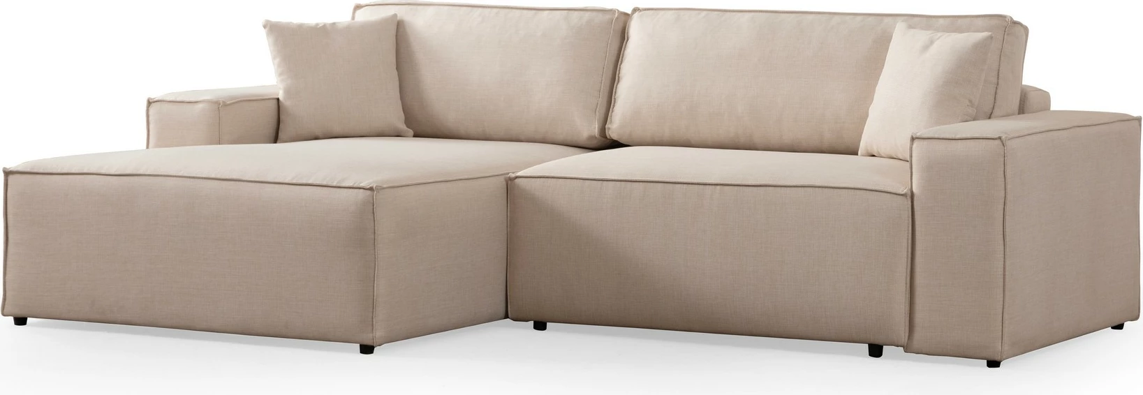 Kënd divan-krevat Atelier del Sofa, model Pırlo kënd i majtë, ngjyrë ecru
