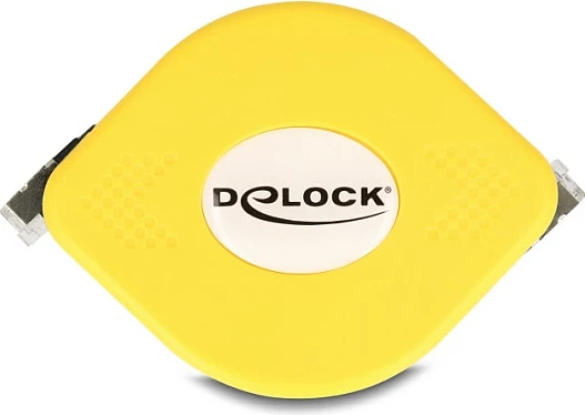 Kabllo rrjeti DeLOCK RJ45 Retractable Cat6A, 1.5m, STP (S/UTP), e zezë/verdhe