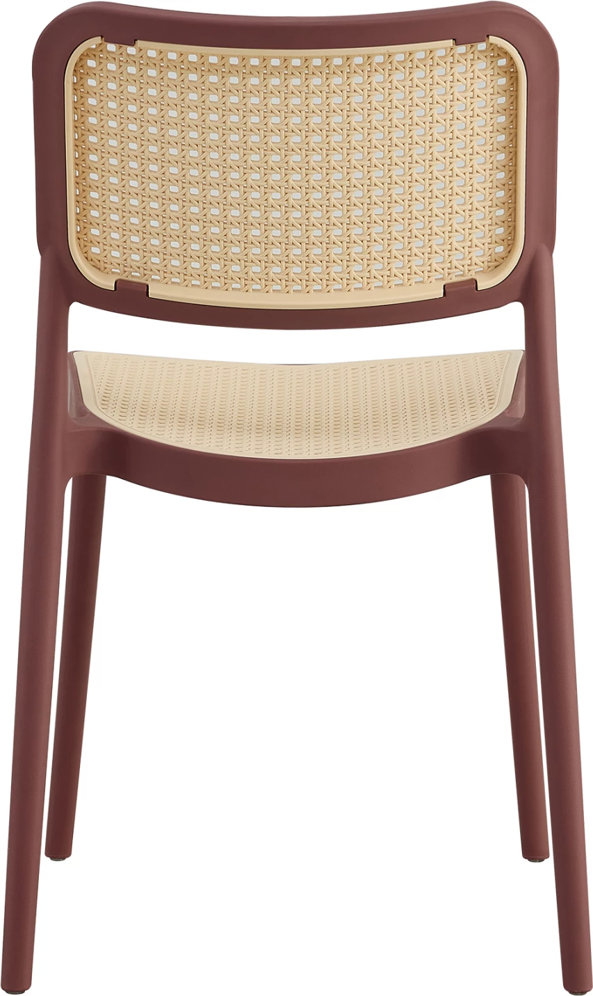 Karrige polipropileni MEKO FH5934.05, ngjyrë maroon dhe bezhë, 41x49x102H cm