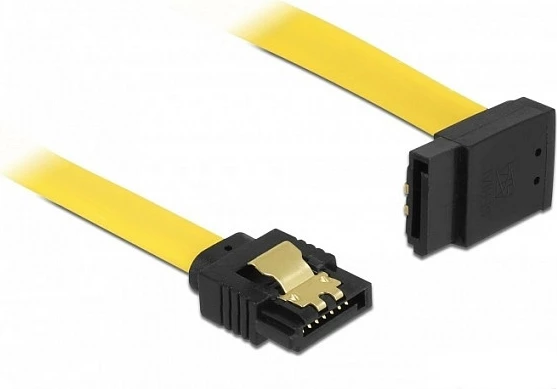 Kabllo SATA III DeLOCK 82810, 0.5 m, 7-pin në 7-pin, 6 Gbit/s, e verdhë