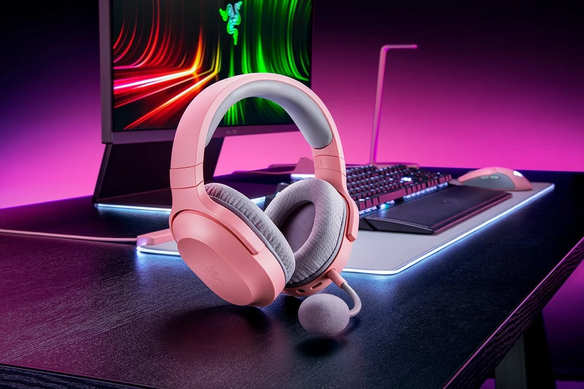 Kufje Razer Barracuda X, me kabllo & pa kabllo, për lojëra, USB Type-C, Rozë