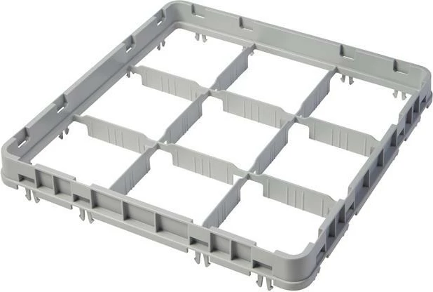 zgjerues shporte gotash CAMBRO E2 500×500 mm 49 ndarje (7×7) 62×62 mm PP gri