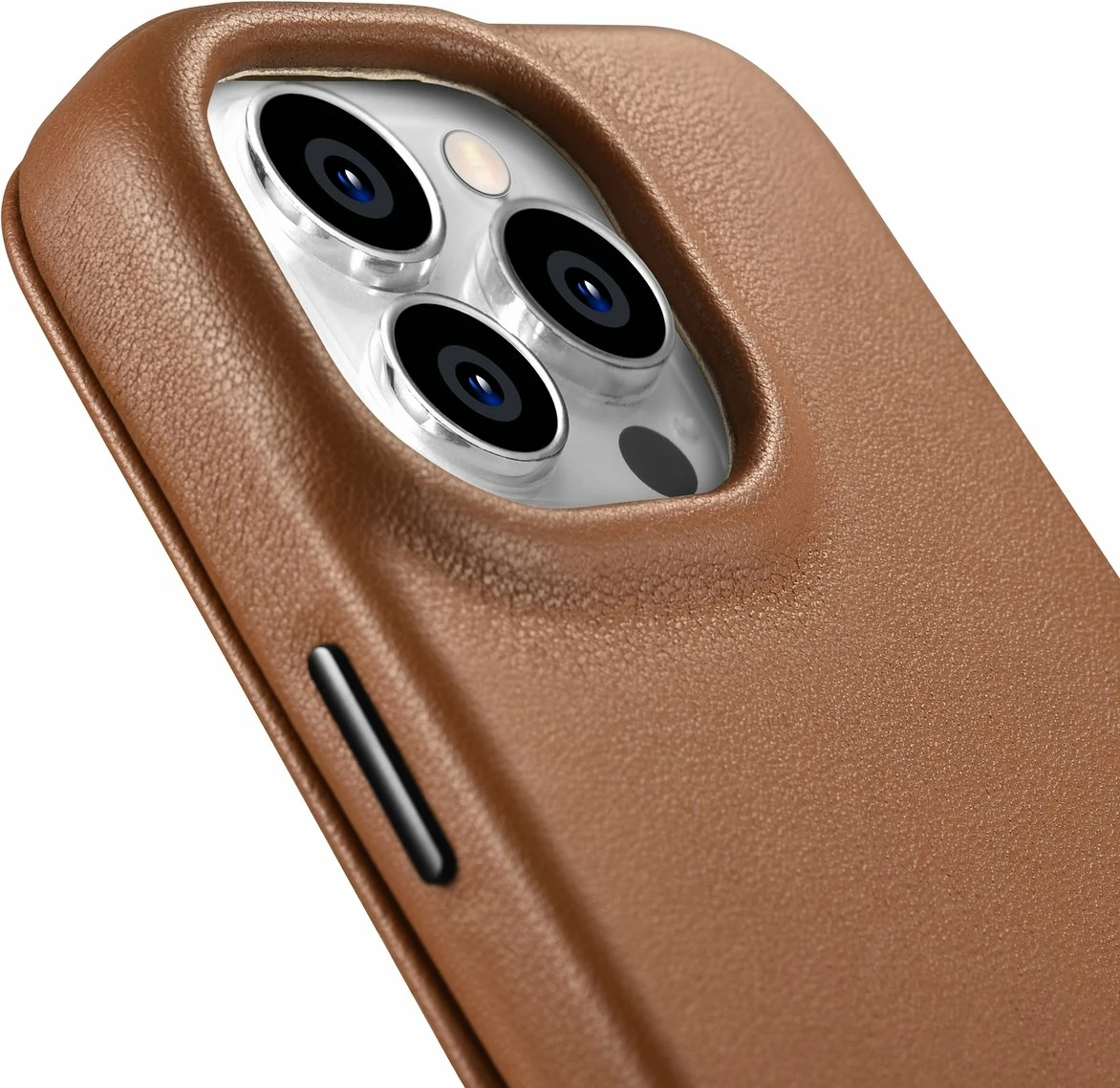 Mbështjellës iCarer CE Premium lëkurë për iPhone 14 Pro, MagSafe, kafe