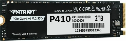 SSD M.2 NVMe Patriot P410 2TB PCIe Gen4 x4 (M.2 2280), i zi