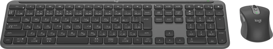 Set tastierë + maus Logitech Signature Slim Combo MK950, wireless 2.4GHz/Bluetooth, full-size me numpad, 4000 dpi, US INT'L, Graphite