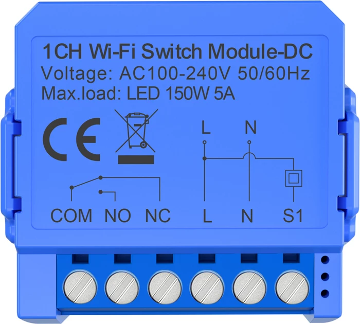 Switch Wi‑Fi Avatto WSM16-DC-1 1 kanal kontakt i thatë DC, Tuya Smart Life