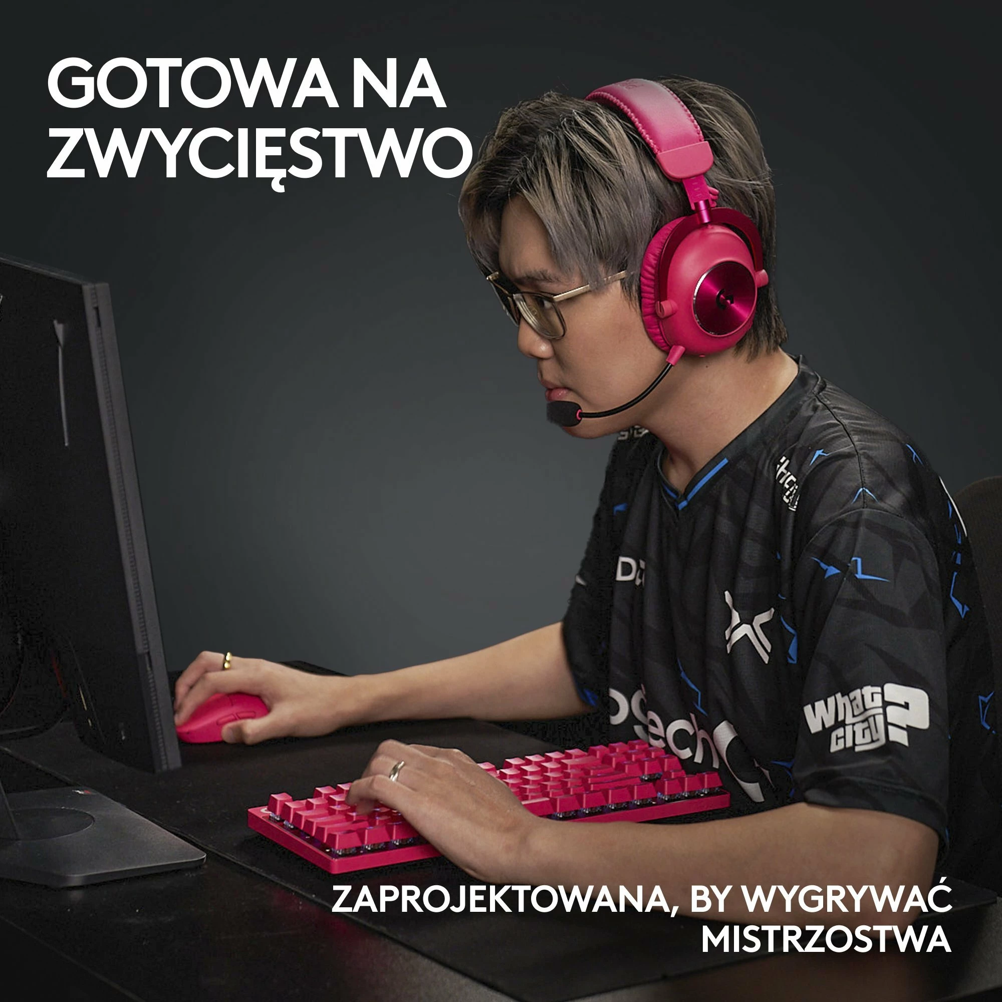 Tastierë gaming Logitech PRO X TKL Lightspeed 920-012159, mekanike GX Brown, TKL 80%, US layout, wireless 2.4GHz/Bluetooth/USB, RGB, rozë