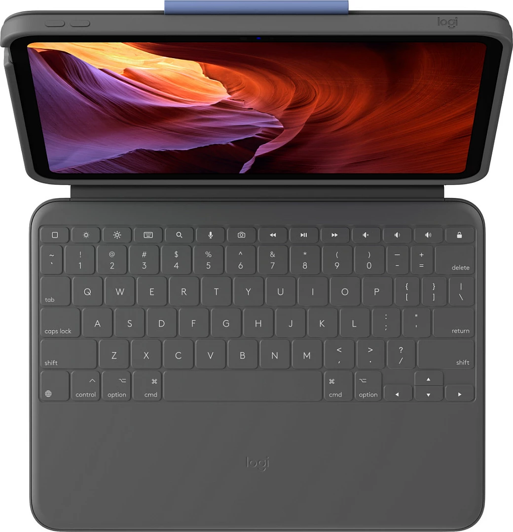 Mbështjellës me tastierë Logitech Rugged Folio për iPad 10th Gen, Smart Connector, QWERTZ (Swiss), Graphite