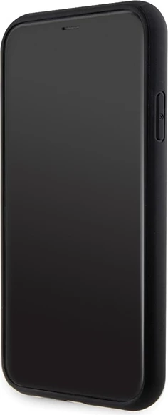 Mbështjellës Guess GUHCN61HG4SGK për iPhone 11/XR, Glitter Script Big 4G, i zi