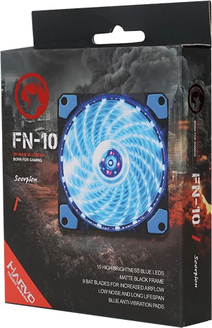 Ventilator për kasë PC Marvo FN-10BL 120mm LED, blu