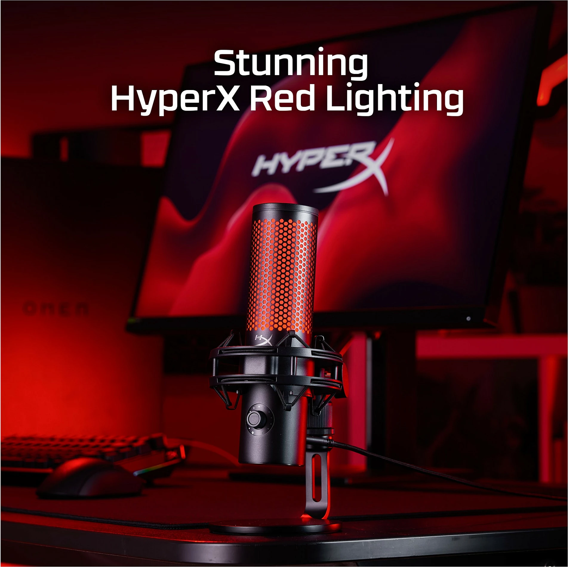 Mikrofon USB HyperX QuadCast 2, 24-bit/96kHz, 4 polar pattern, 3.5mm, i zi
