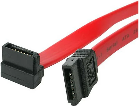 Kabllo SATA StarTech 18in (45.7cm) SATA III, Right-Angle në Straight, 7-pin, e kuqe