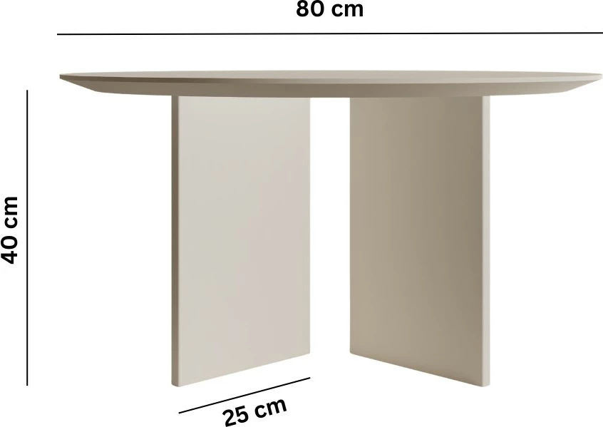 Tavolinë kafeje Skye Decor, Leo 42, krem
