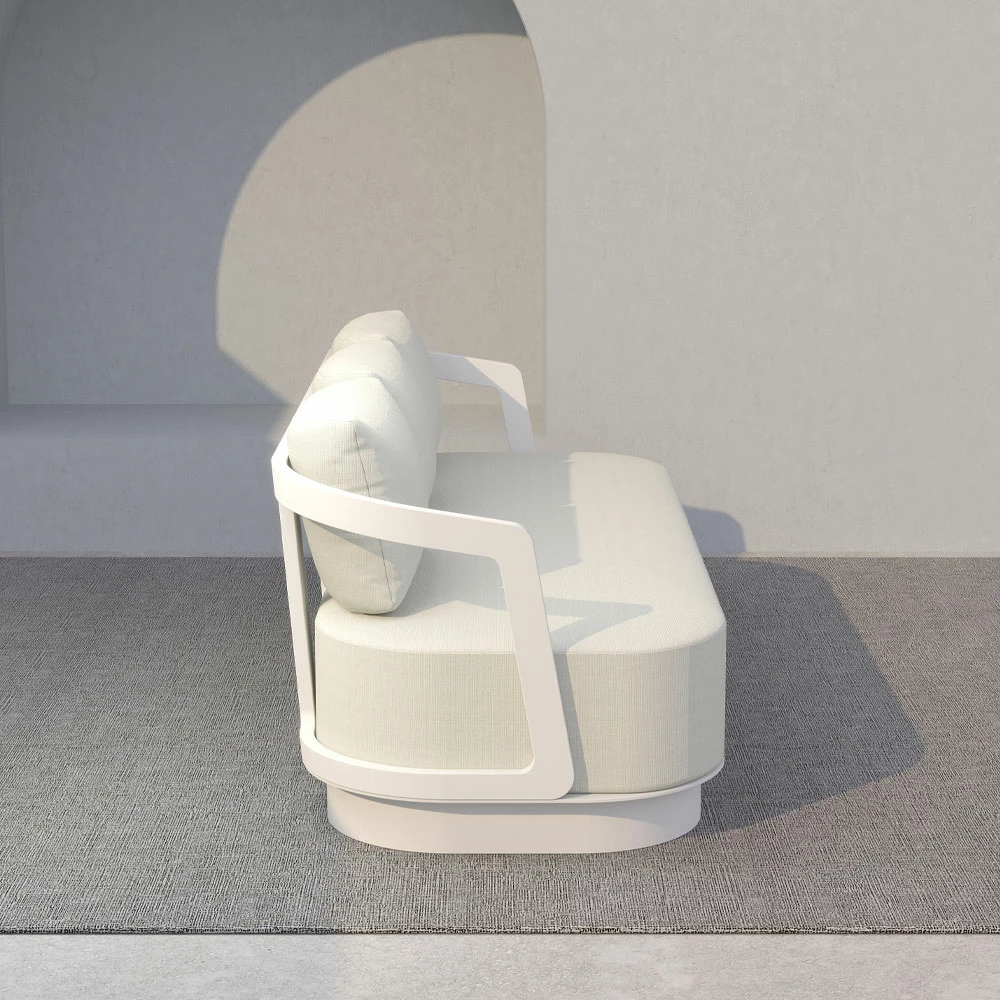 Set lounge TORRE 1+2+2, ngjyrë e bardhë e zbehtë, 198x81x66cm