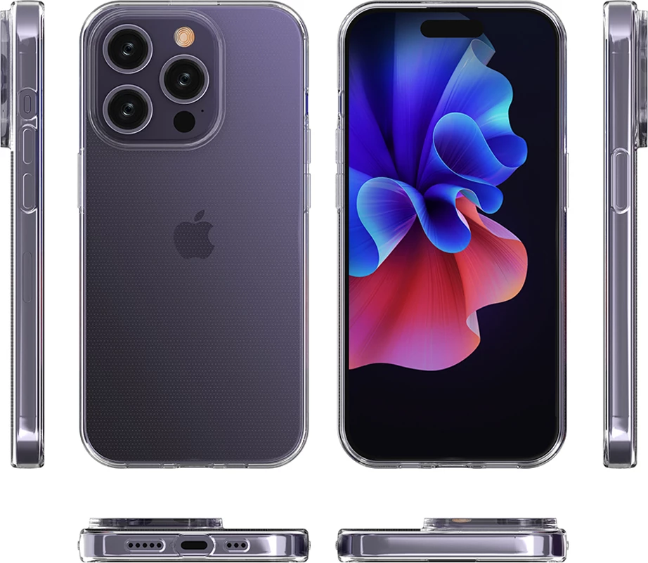 Mbështjellës Hurtel Ultra Clear për iPhone 15 Pro, 0.9mm, Transparent