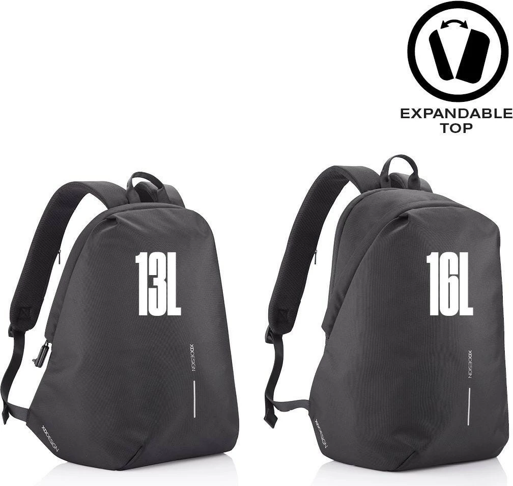 Çantë shpine XD DESIGN BOBBY SOFT, 13-16L, e zezë