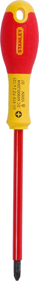 Kaçavidë e izolume Stanley FatMax 0-65-419 PZ2 x 125 mm, 1000 V VDE, kuqe/verdhë