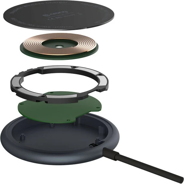 Karikues wireless CRONG MagSpot, 15W, MagSafe, USB-C, Graphite