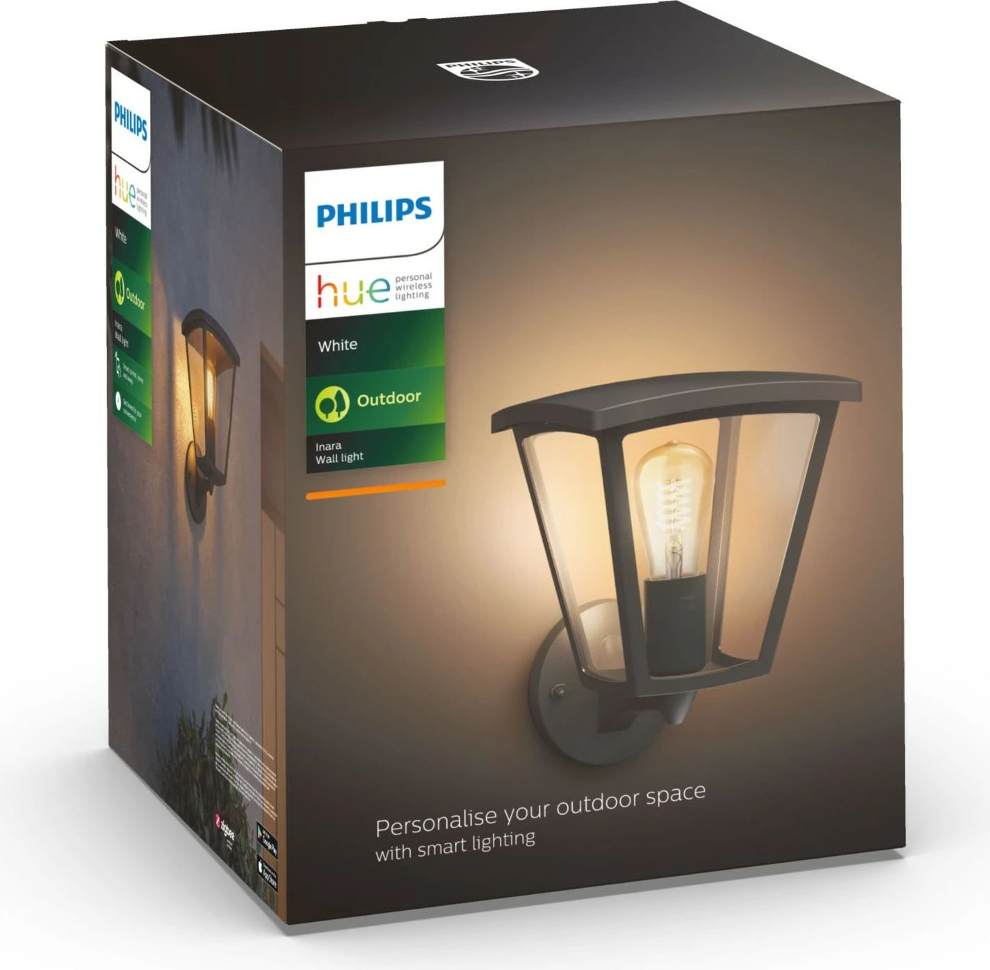 Dritë muri Philips Hue Inara, LED, e zezë, IP44
