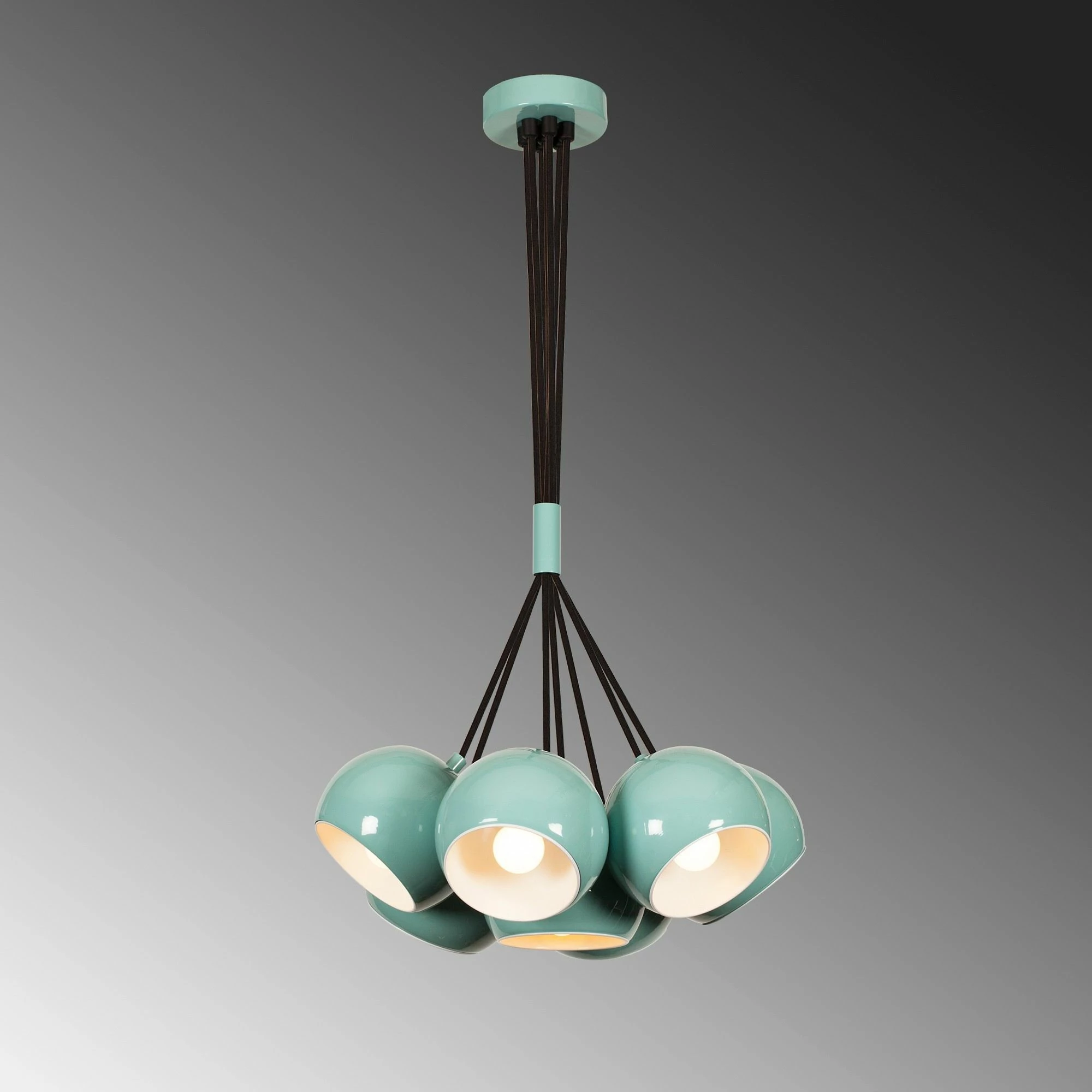 Llambë tavani Opviq, Sivani, ngjyrë turquoise dhe e bardhë, MR-629