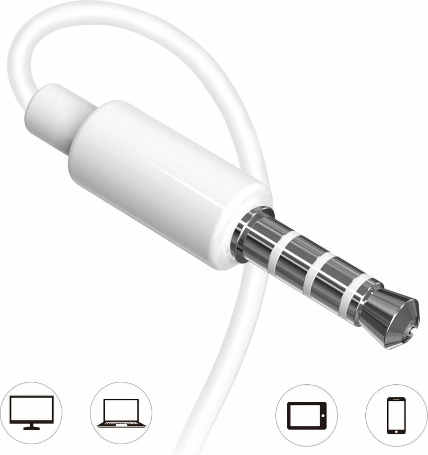 Kufje in-ear Dudao X10S me kabllo, mini jack 3.5mm, të bardha