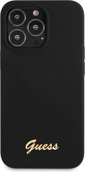 Mbështjellës Guess GUHCP13XLSLMGBK për iPhone 13 Pro Max 6.7", silikon, i zi