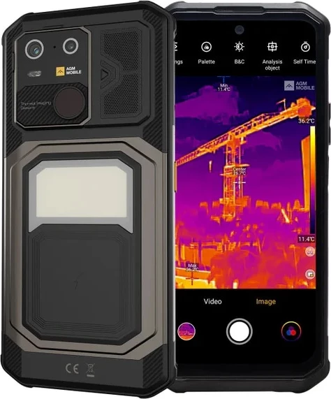 Celular AGM G3 Pro 12GB (+12GB) RAM / 512GB, kamerë termike, bateri 10000 mAh, zi/gri