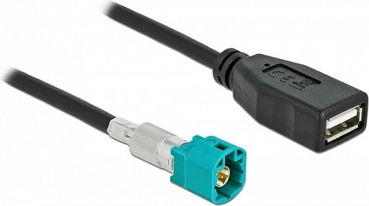Kabllo DeLOCK HSD Z në USB 2.0 Type-A, 2 m, e zezë