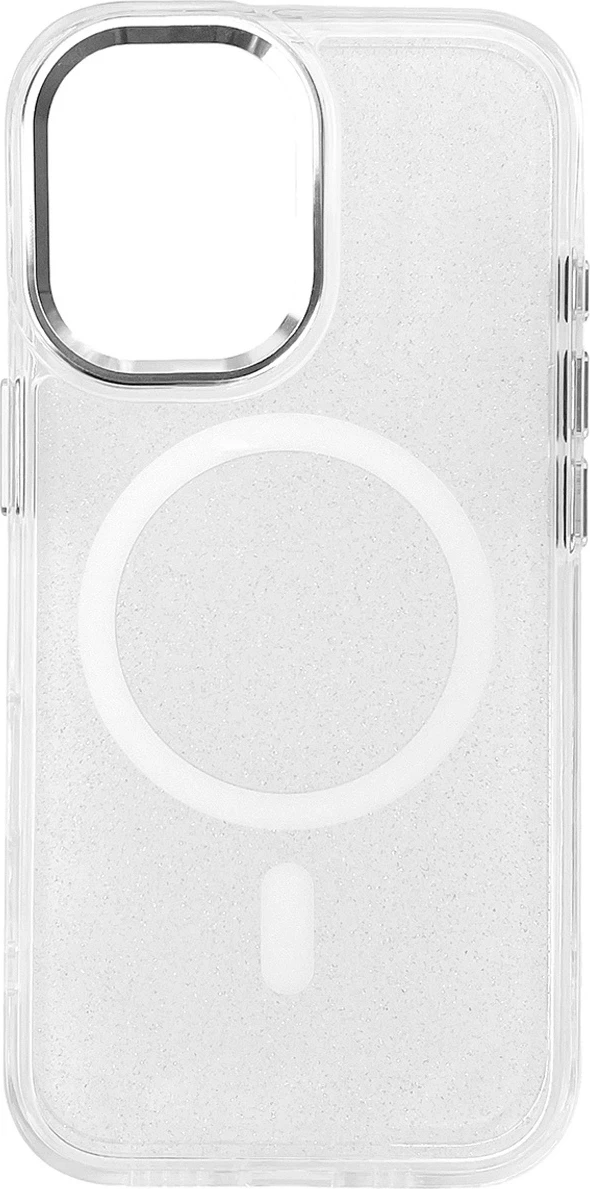 Mbështjellës Hurtel Glitter Case MagSafe për iPhone 17 Pro, gjysmë-transparent