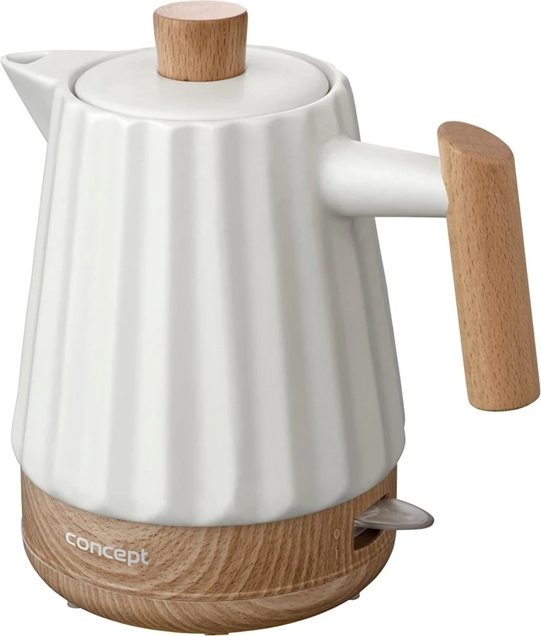 Çajnik elektrik Concept RK0090, 1.5 l, Keramikë, Bardhë