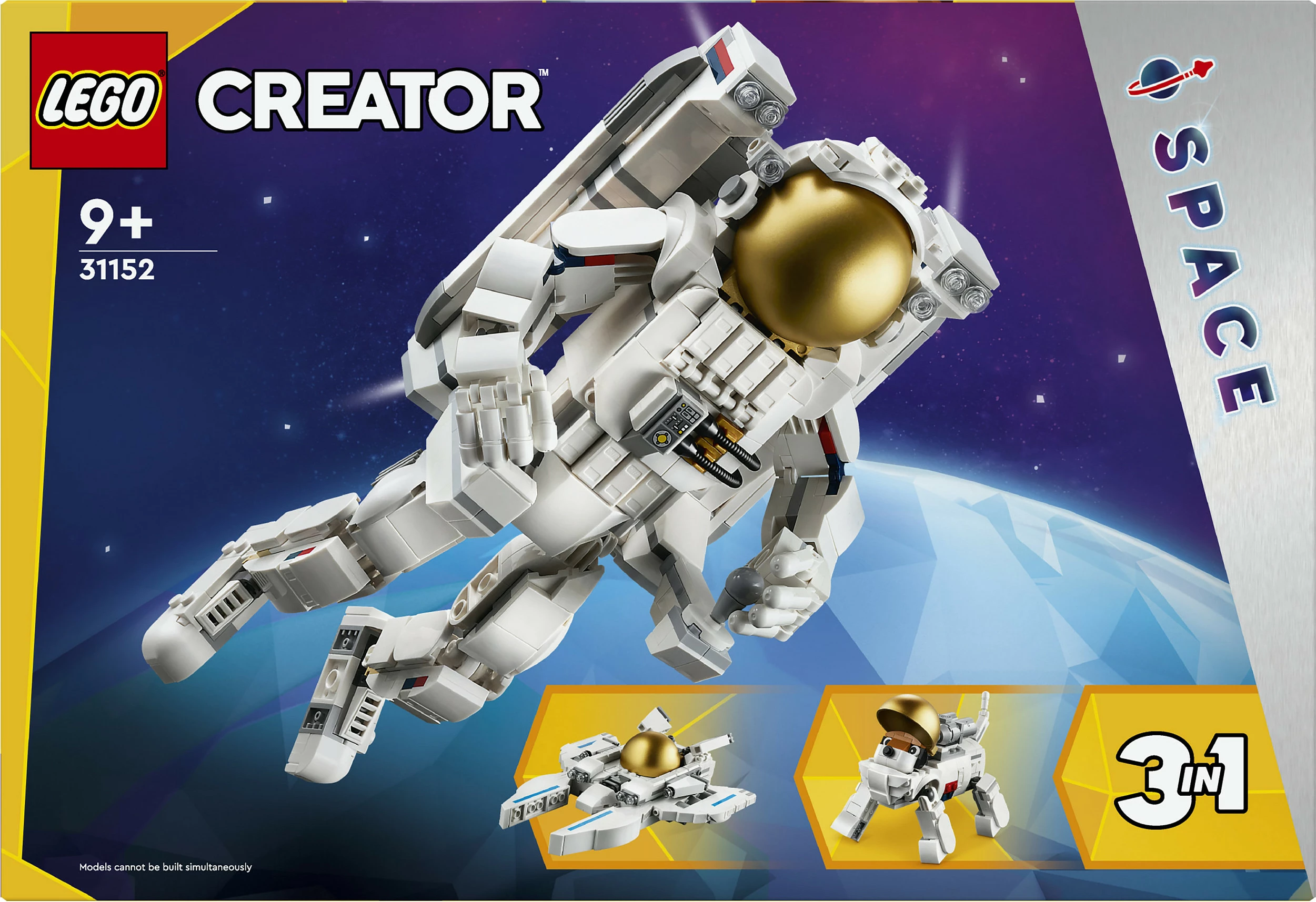 Set ndërtimi LEGO Creator 3in1 Space Astronaut 31152, 647 pjesë, multikolor
