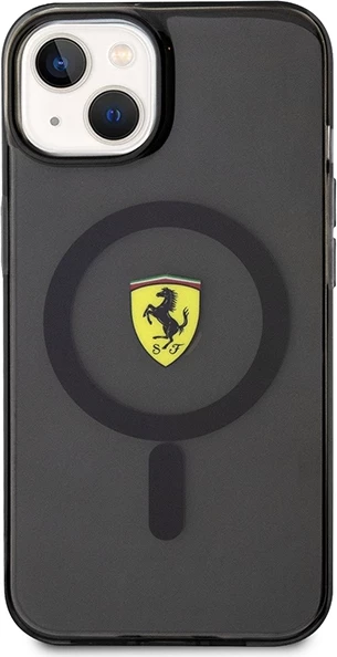 Mbështjellës Ferrari Translucent MagSafe për iPhone 14 6.1", i zi