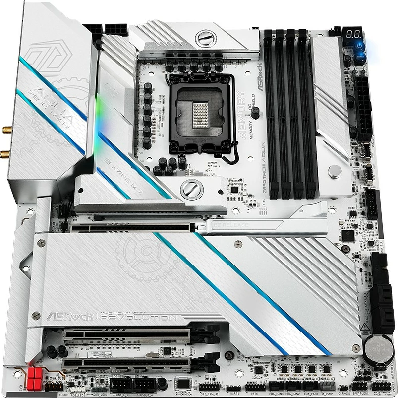 Pllakë amë ASRock Z890 Taichi AQUA, Intel, LGA 1851, DDR5-SDRAM, 256 GB, e bardhë