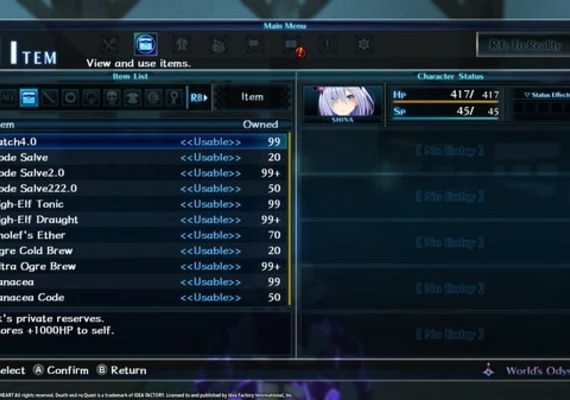 Death end re;Quest - Healing Item Set DLC EN/JA/ZH Global