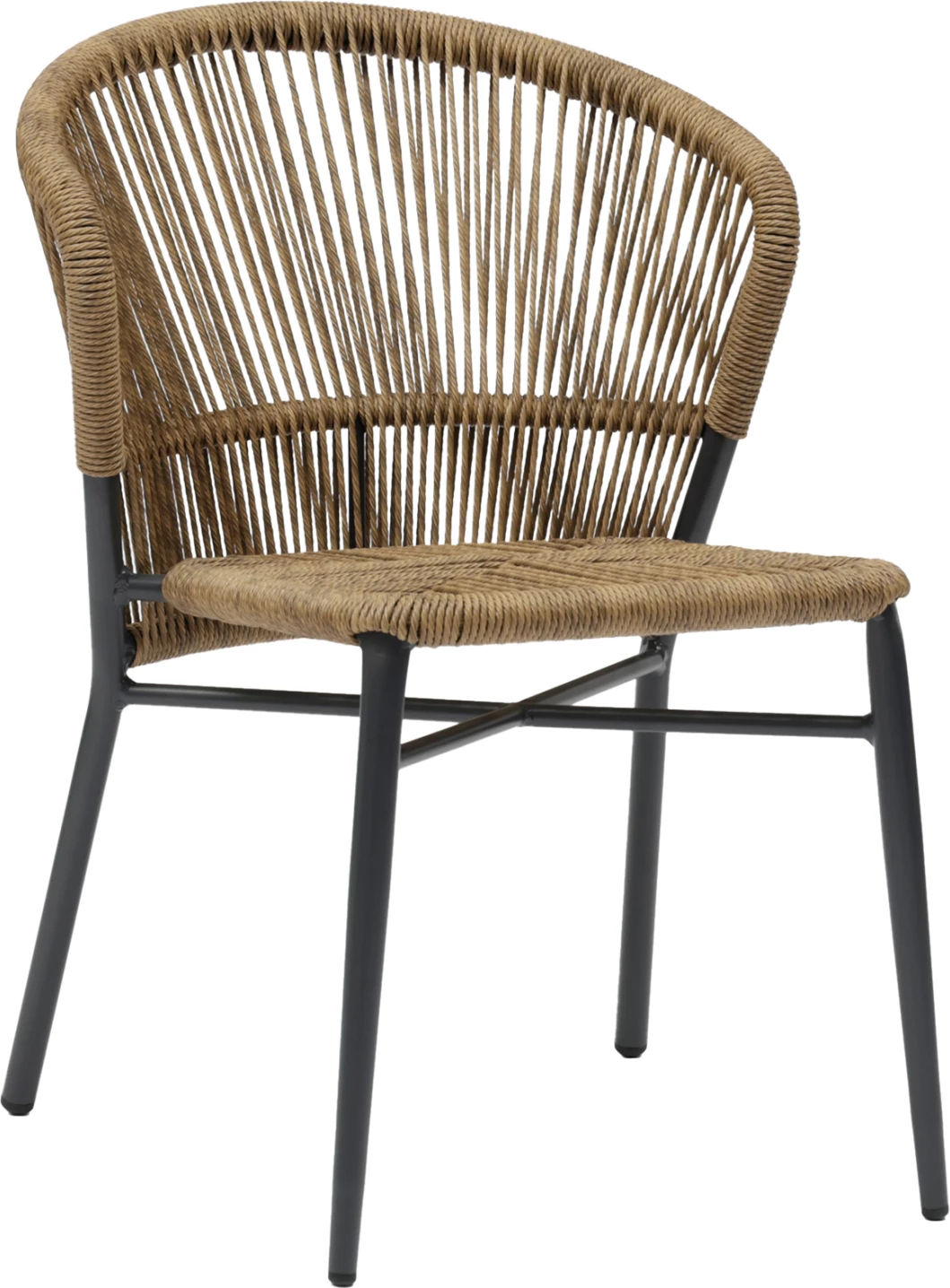 Karrige alumini LYNN FH6267.01, kornizë antracit, P.E. Rattan ngjyrë natyrale, 61x55x77H cm