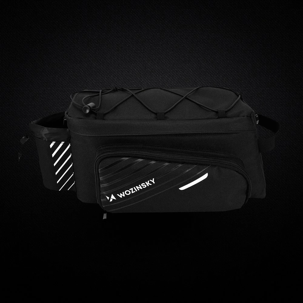 Çantë bagazhi për biçikletë Wozinsky WBB22BK, 9L, me rrip shpatulle, e zezë