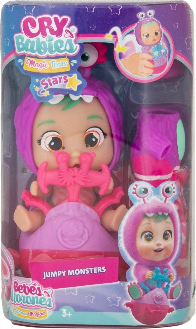 Kukull Cry Babies Stars Jumpy Monsters Bubu, Tm Toys, plastikë, për vajza, pa bateri, vjollcë