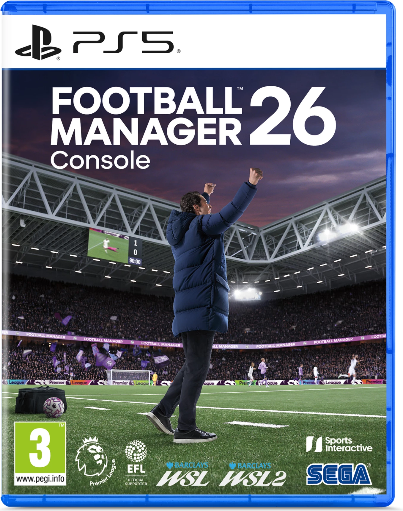 Video lojë SEGA Football Manager 26 Console për PlayStation 5, PEGI 3