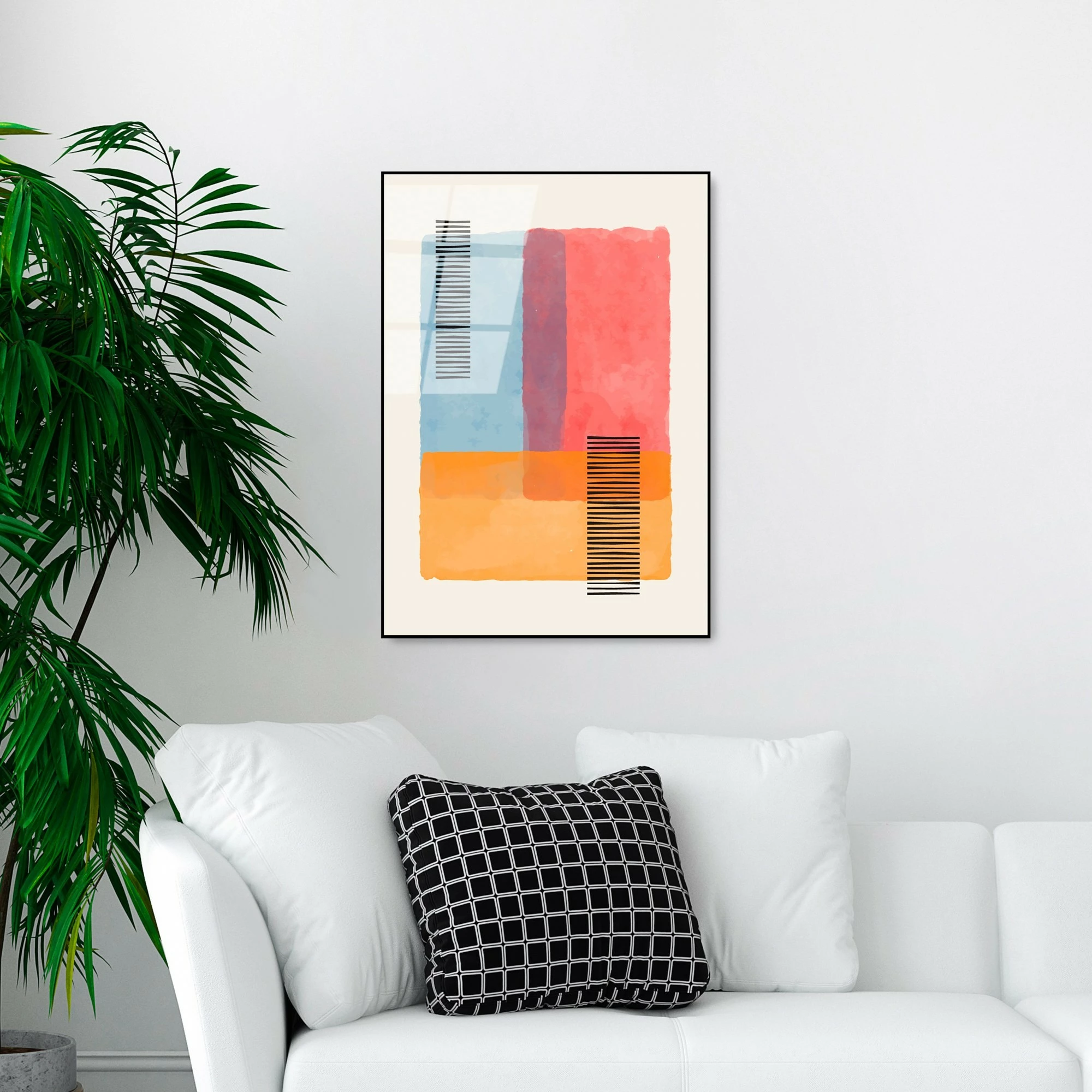 Pikturë dekorative prej xhami të temperuar, Wallity UV-919, shumëngjyrëshe, 45x65cm
