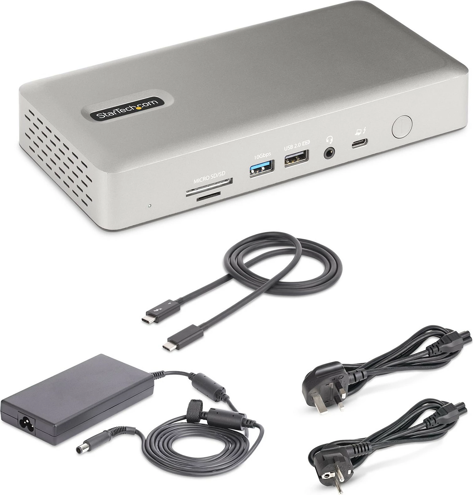 Docking station StarTech USB4/Thunderbolt 4, 98W PD, 2x HDMI 2.1 + 2x DisplayPort 1.4, 2.5GbE, gri