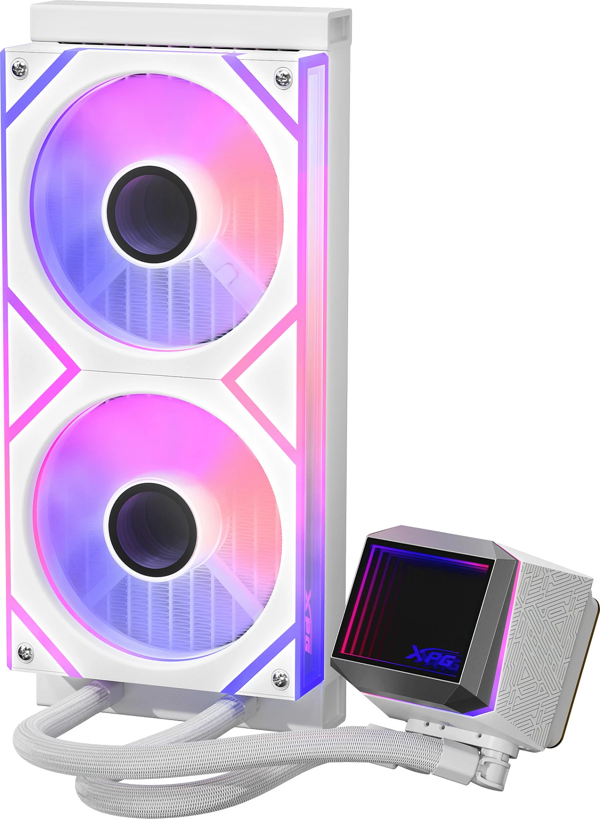 Ftohës lëngshëm CPU XPG LEVANTE II 240, radiator 240mm, 2x120mm ARGB, i bardhë