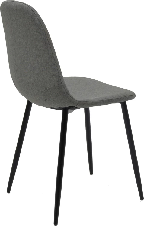 Tavolinë me karrige Gustas-Bella set prej 5 copash, gur i sinteruar, ngjyrë mermeri gri, metal i zi, 120x60x75cm