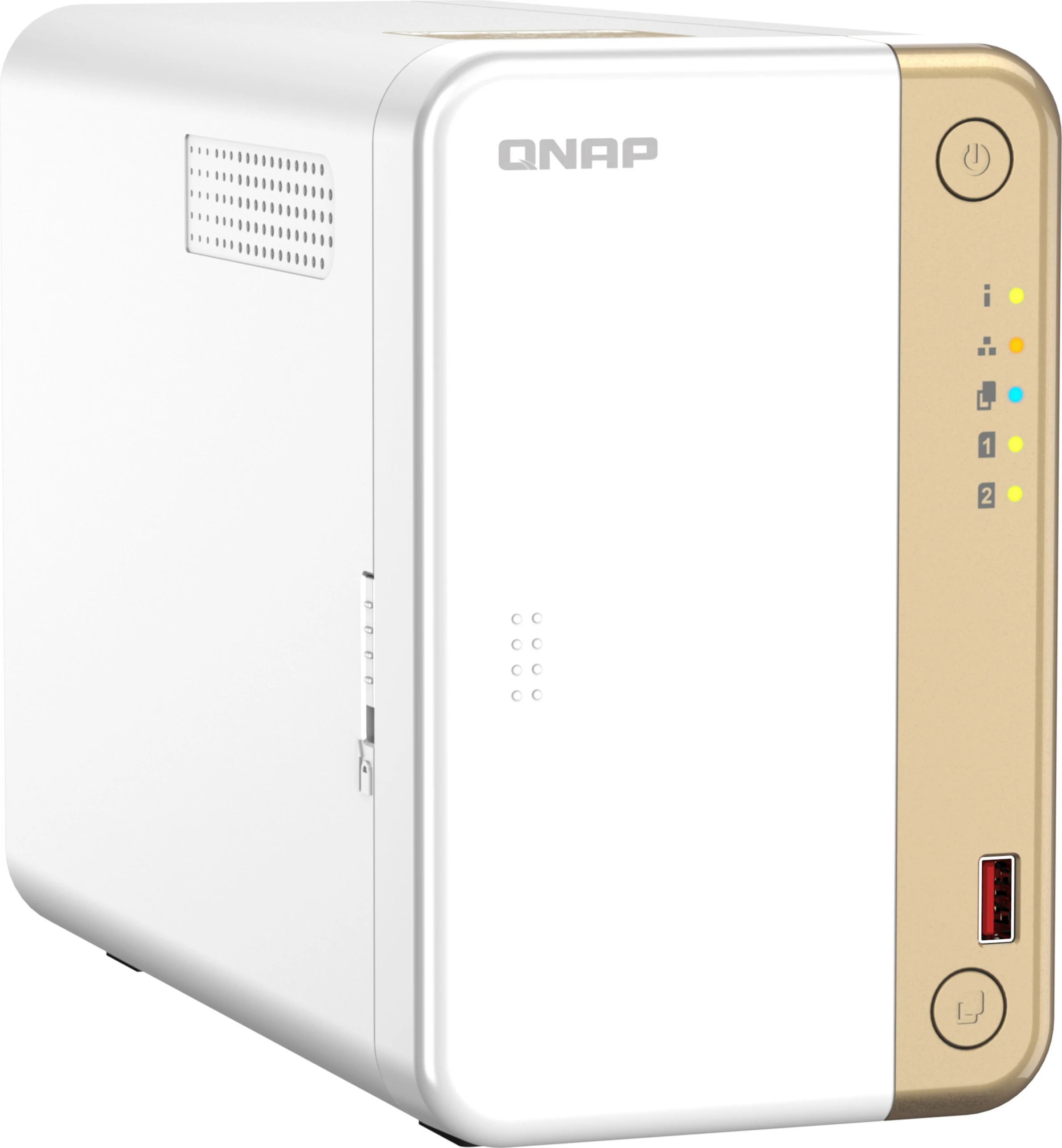 NAS QNAP TS-262, Intel Celeron N4505, 4GB RAM, Tower, QTS, bardhë/ari
