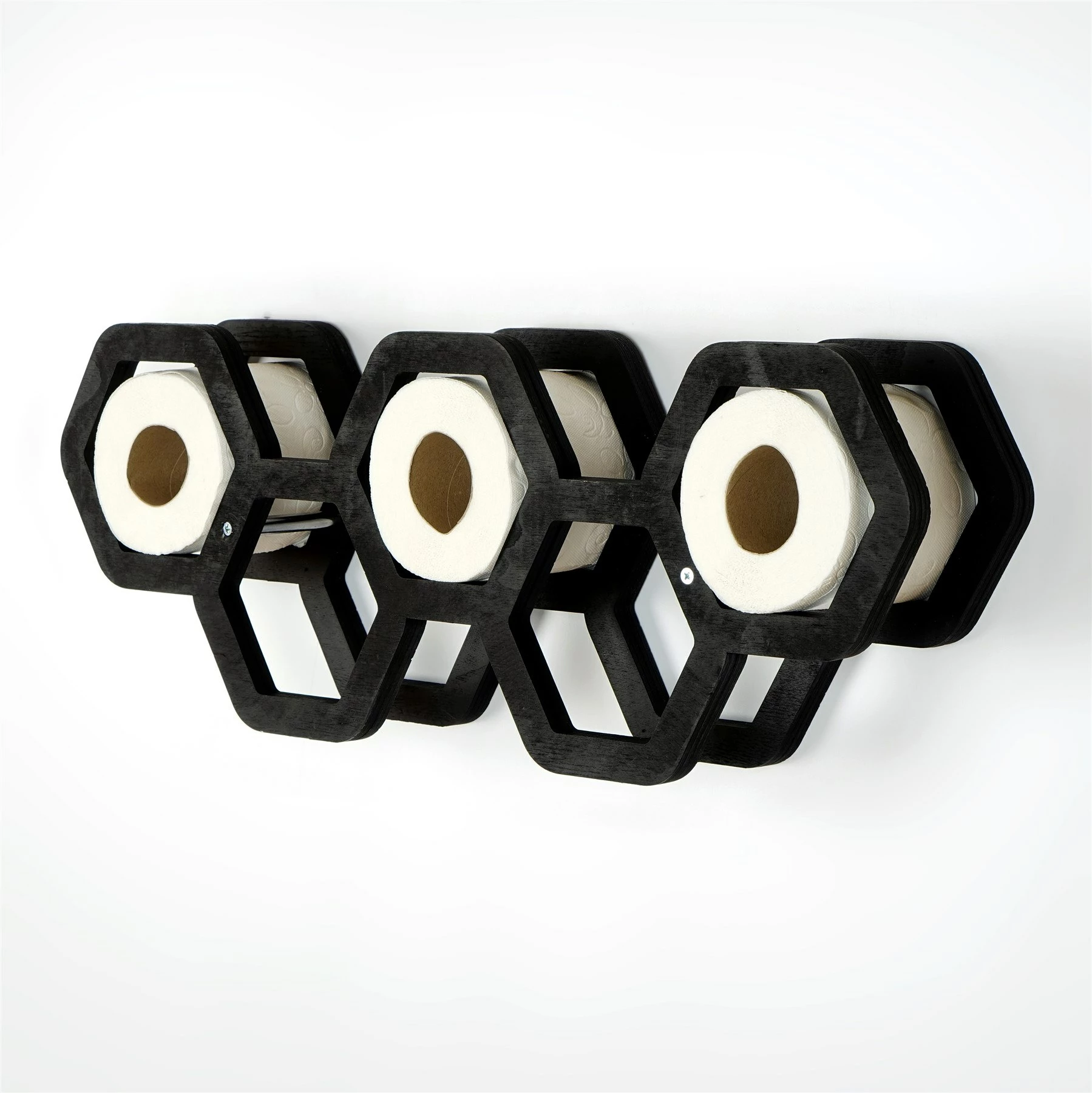 Mbajtës letre tualeti Hanah Home, Wc019, ngjyrë e zezë